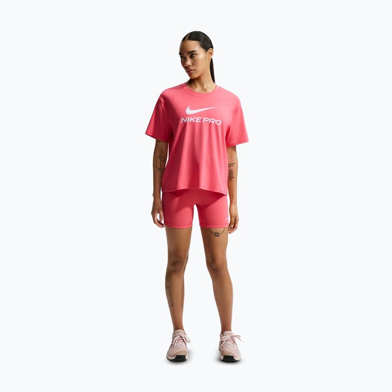 Dámské tréninkové tričko Nike Pro Dri-Fit Loose sea coral/white 2