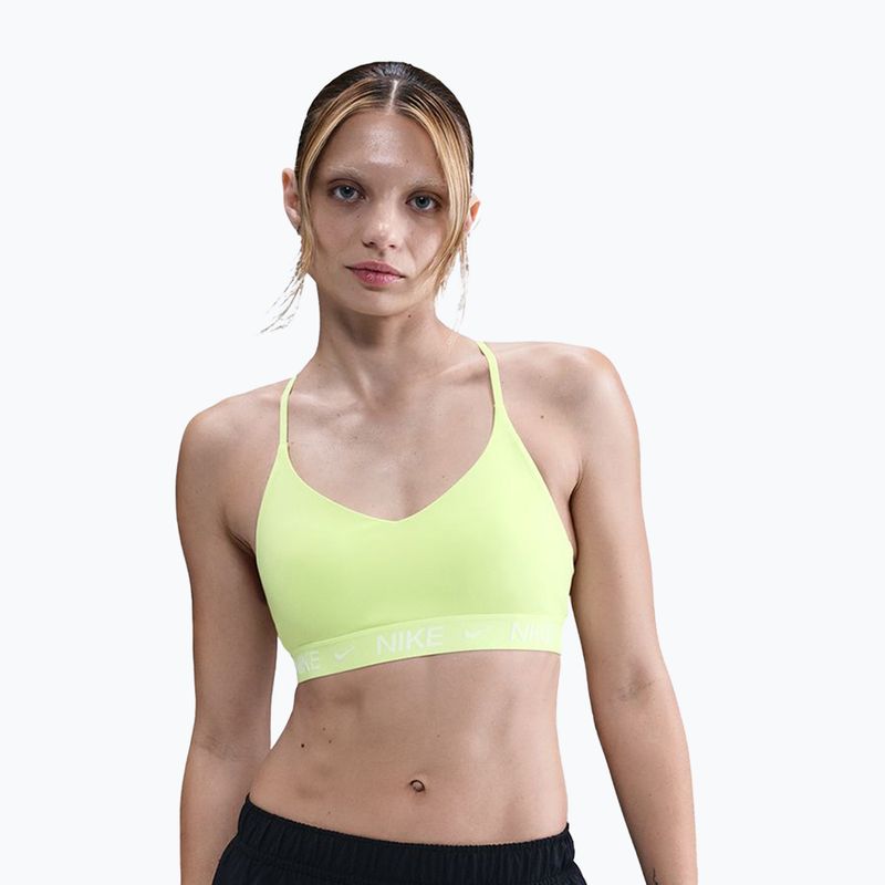 Sportovní podprsenka Nike Dri-Fit Indy Light Support light lemon twist/white pearl