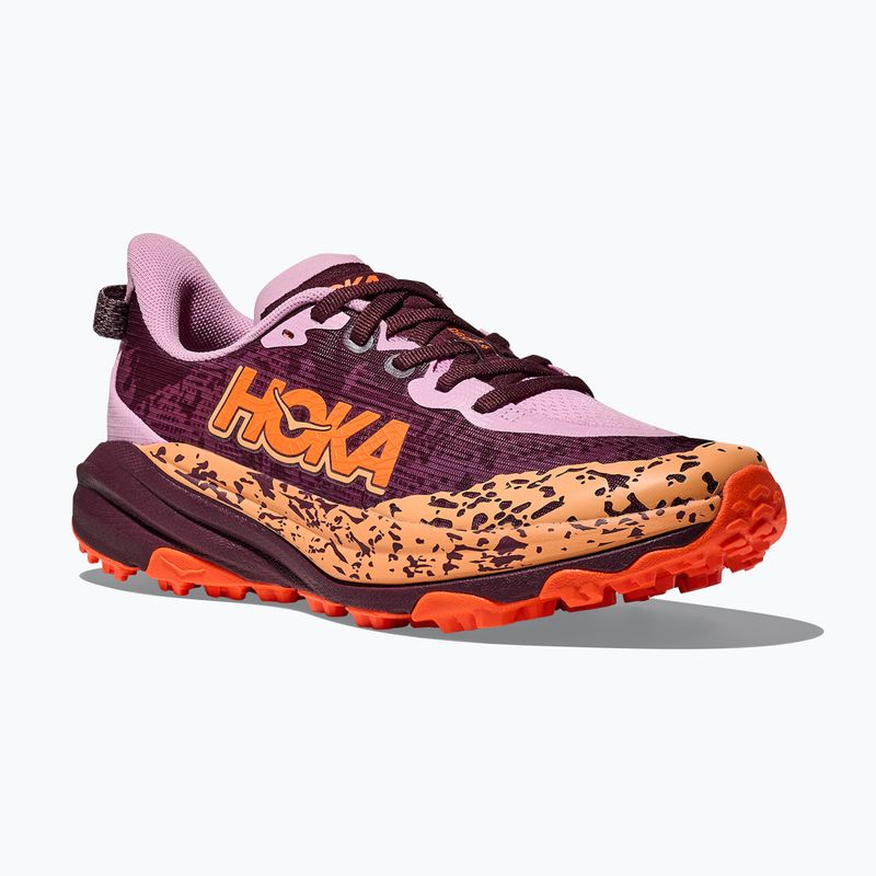 Dětské běžecké boty HOKA Speedgoat 6 flower nectar/neon tangerine 8