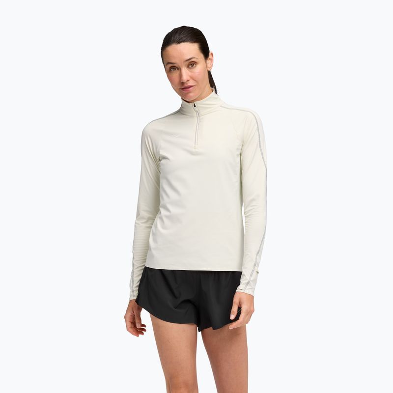 Dámská běžecká mikina HOKA GlideTech Quarter Zip ruffle salt