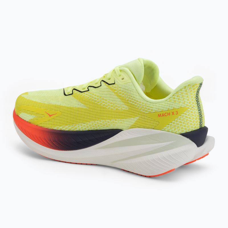 Pánské běžecké boty Hoka Mach X 3 Wide neon yuzu/squid ink 3