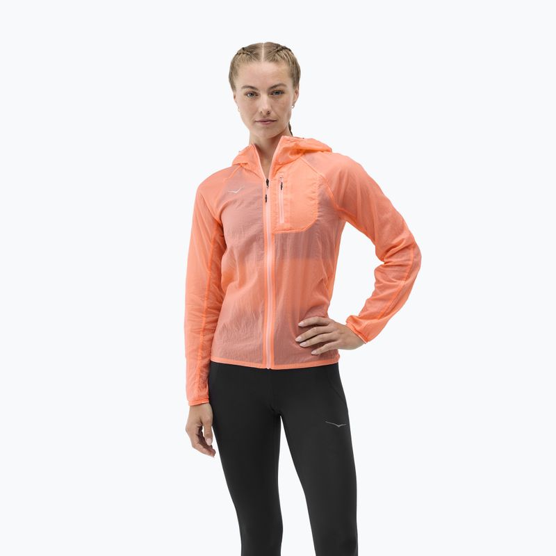 Dámská běžecká bunda HOKA Skyflow neon cantaloupe