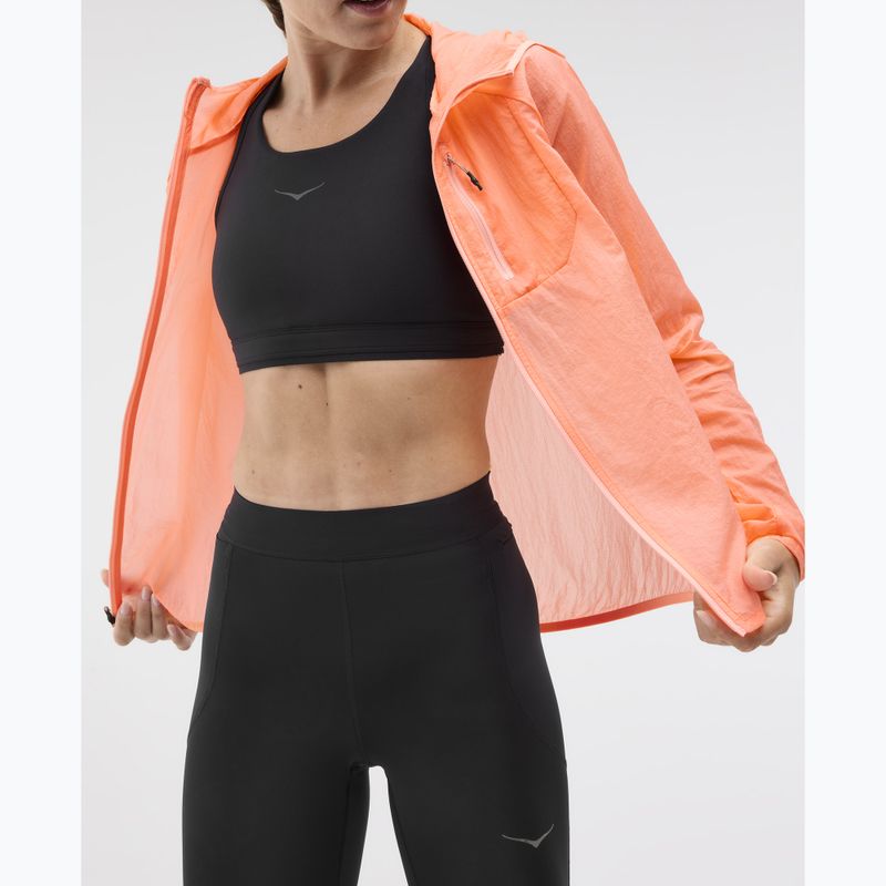 Dámská běžecká bunda HOKA Skyflow neon cantaloupe 4