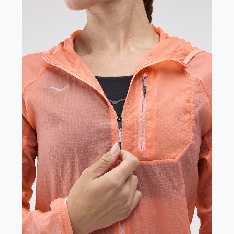 Dámská běžecká bunda HOKA Skyflow neon cantaloupe 5
