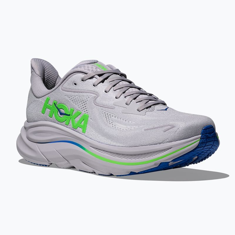 Pánské běžecké boty HOKA Clifton 10 Wide ash grey/neon green