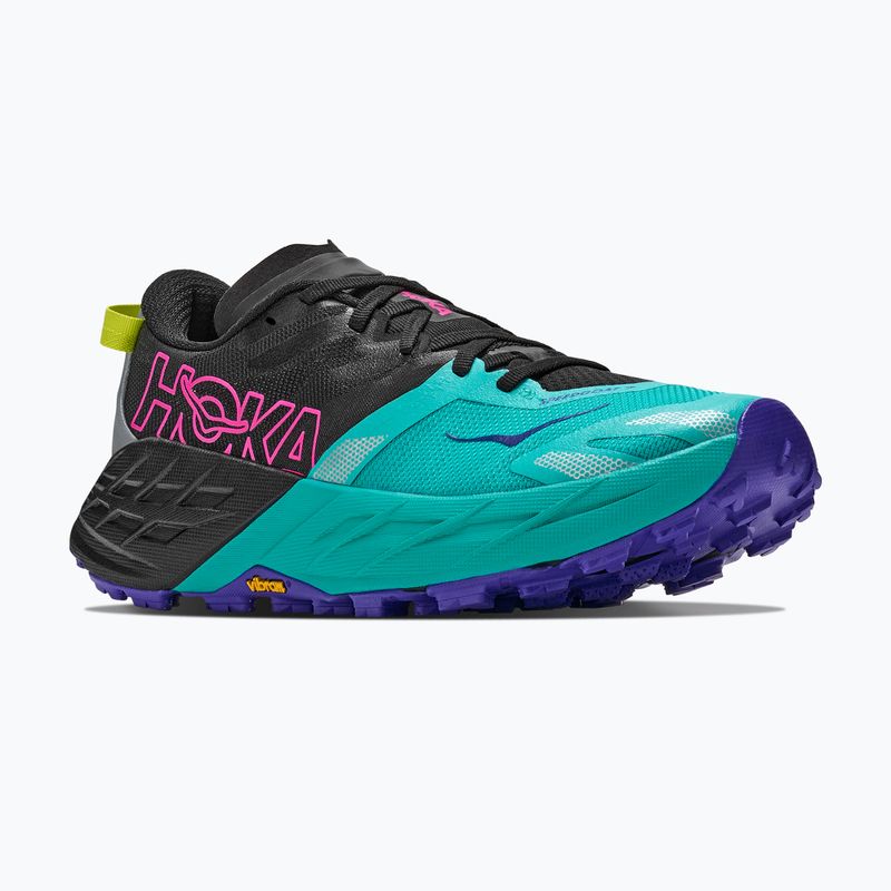 Dámské běžecké boty HOKA Speedgoat 7 black/electric aqua 8