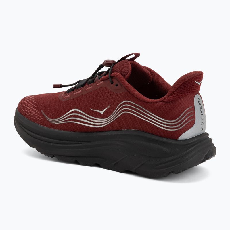 Pánské běžecké boty HOKA Clifton 11 GTX varsity burgundy/carbon black 3