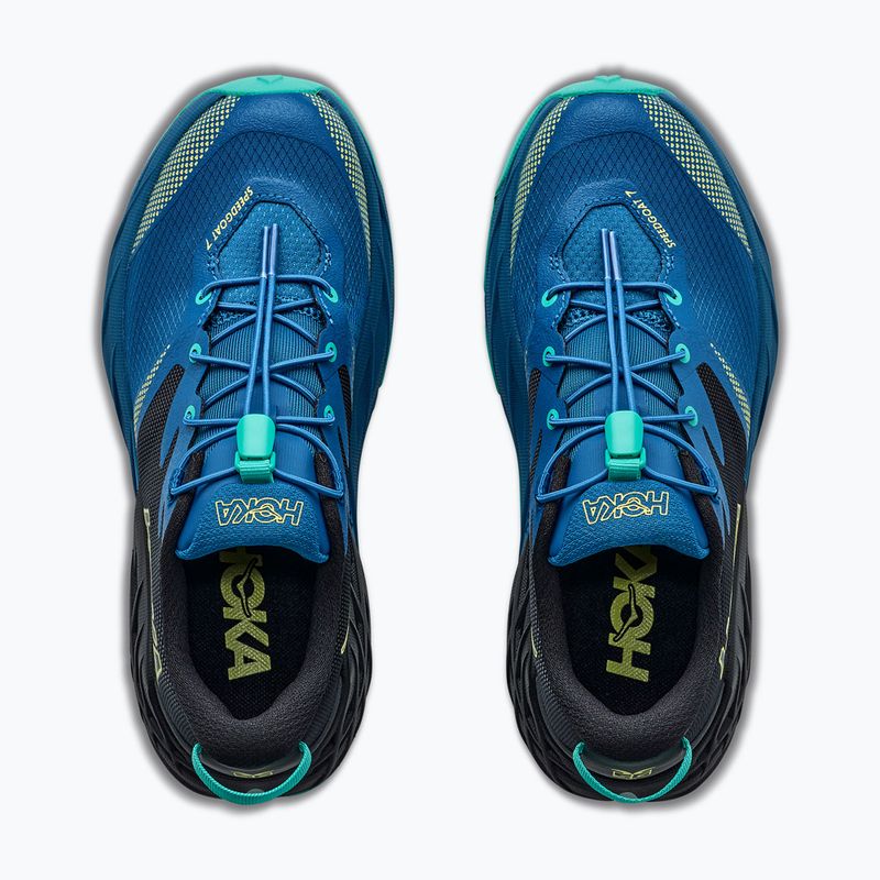 Dětské běžecké boty HOKA Speedgoat 7 black/night glow blue 15