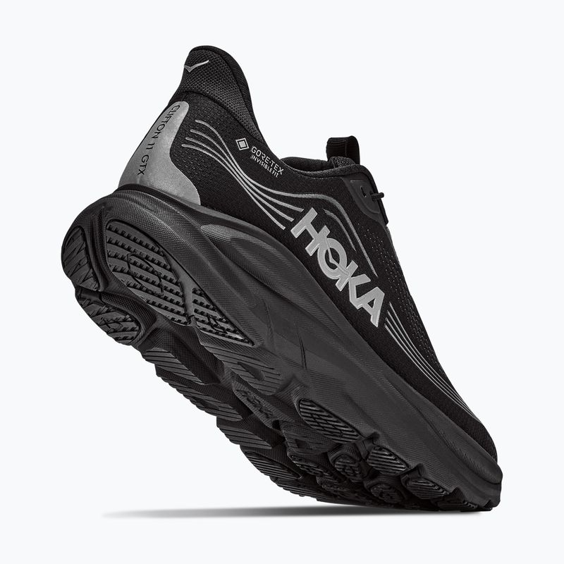 Pánské běžecké boty HOKA Clifton 11 GTX Wide black/black 12