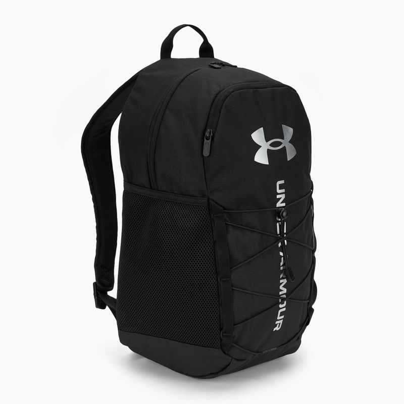 Batoh Under Armour Hustle Sport 6.0 26 l black/black/metallic silver 2