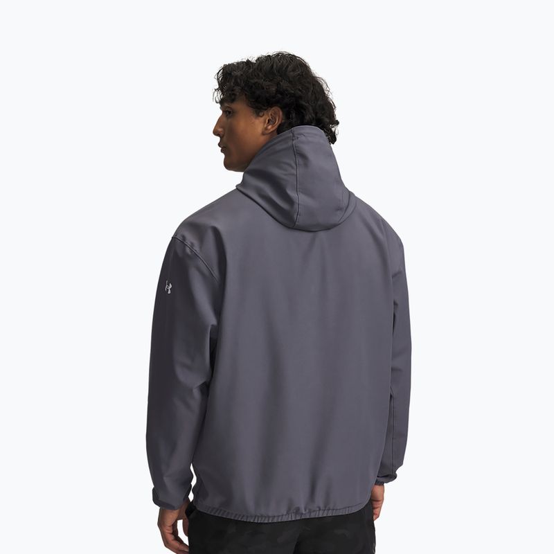 Pánská mikina Under Armour Unstoppable Woven Hoodie castlerock/white 2