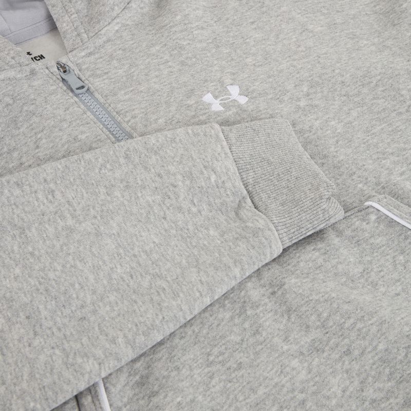 Dámská mikina Under Armour Rival Fleece Piped HZ Hoodie mod gray light heather/white 6