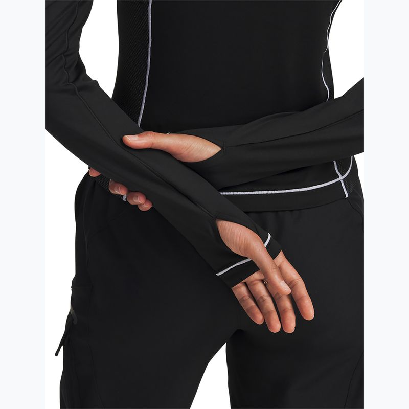 Dámský tréninkový Longsleeve Under Armour ColdGear Textured 1/2 Zip Black/White/Metallic Silver 4