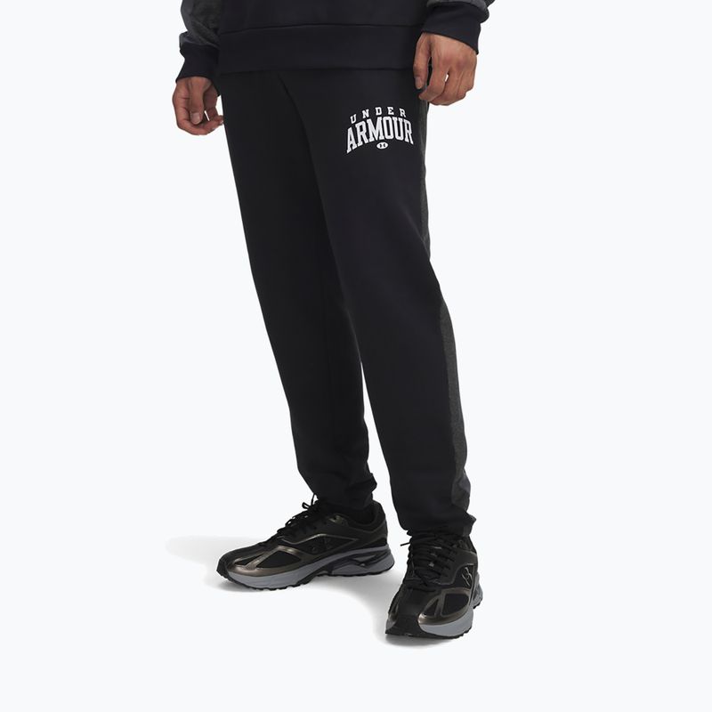 Pánské tepláky Under Armour Rival Fleece Colorblock black/castlerock/white