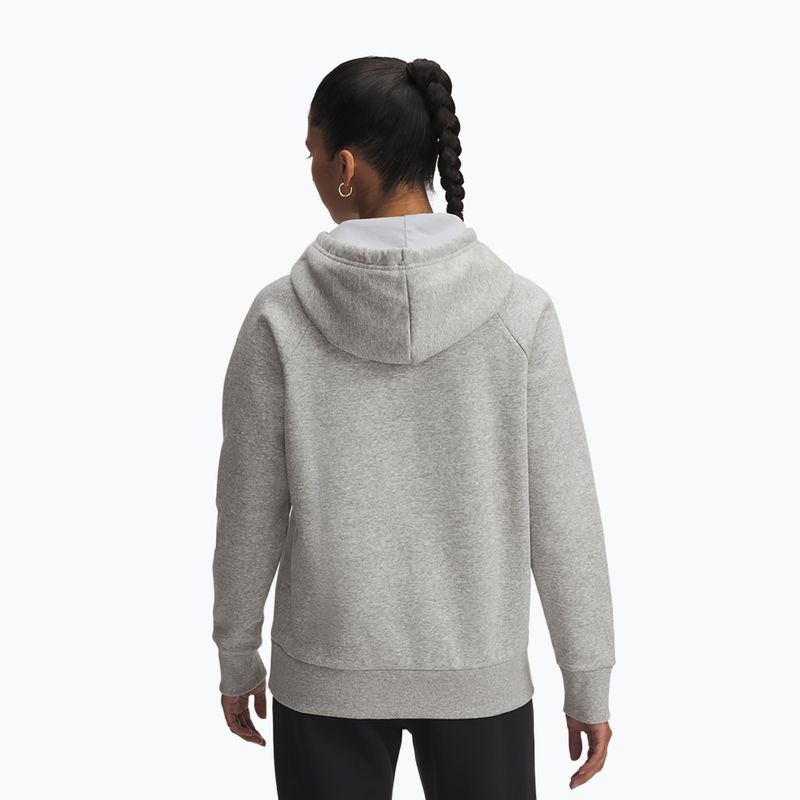 Dámská mikina Under Armour Rival Feelce Shimmer Hoody mod gray light heather/iridescent 2