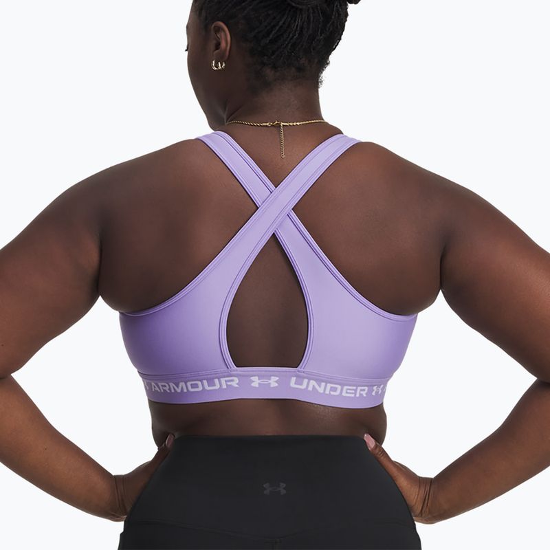 Sportovní podprsenka Under Armour Crossback Mid transparent/white 2