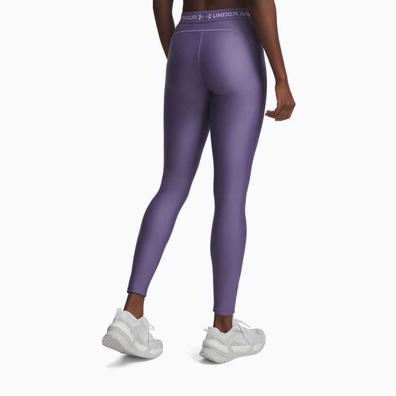 Dámské tréninkové legíny Under Armour HeatGear purple luxe/purple crest 3