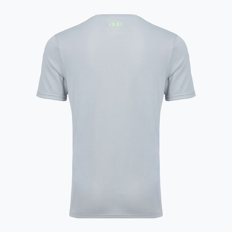 Pánské tréninkové tričko Under Armour Tech Taping mod gray/black/lumos lime 2
