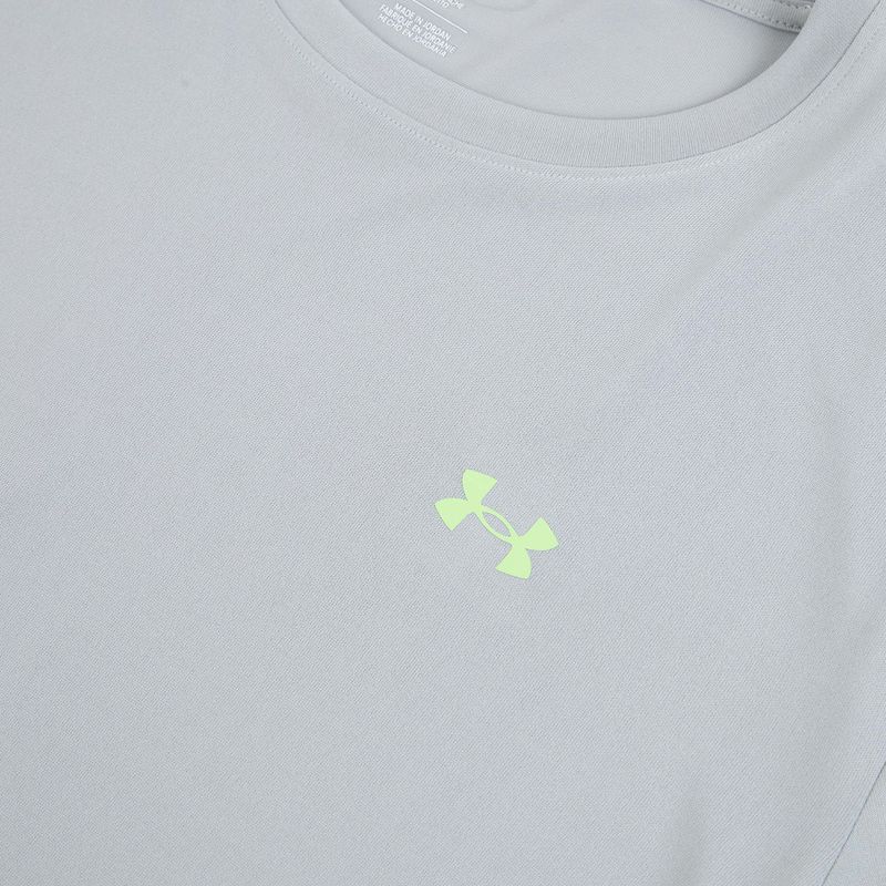 Pánské tréninkové tričko Under Armour Tech Taping mod gray/black/lumos lime 3
