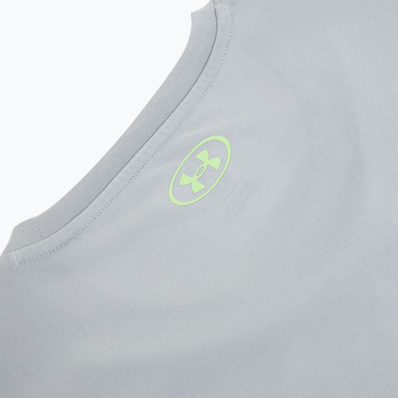 Pánské tréninkové tričko Under Armour Tech Taping mod gray/black/lumos lime 4