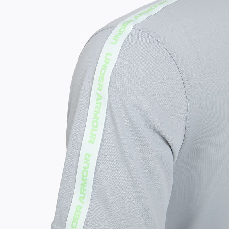 Pánské tréninkové tričko Under Armour Tech Taping mod gray/black/lumos lime 5