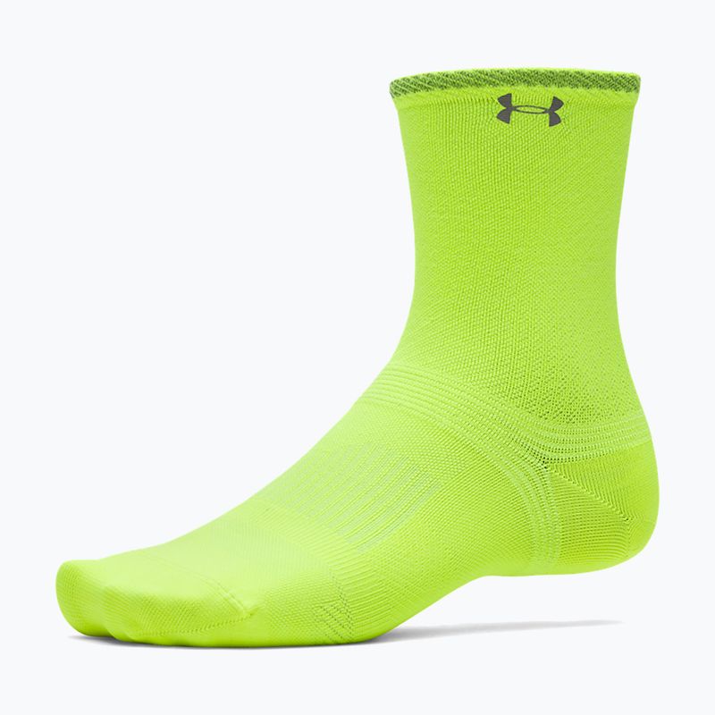 Ponožky Under Armour Velociti Lite Crew high vis yellow/high vis yellow/white 5