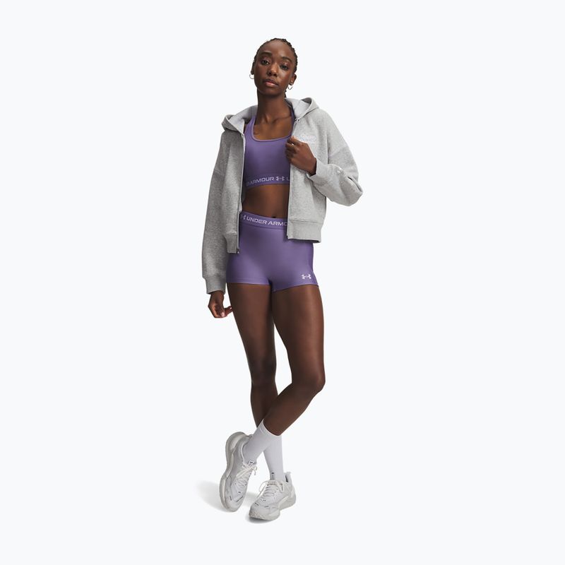 Dámské tréninkové šortky Under Armour HeatGear Shorty purple luxe/purple crest 2