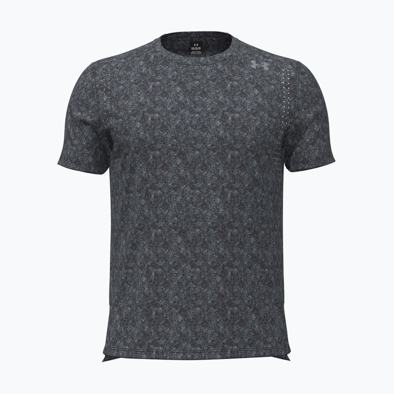 Pánské běžecké tričko Under Armour Velociti Pro Print black/black/metallic silver