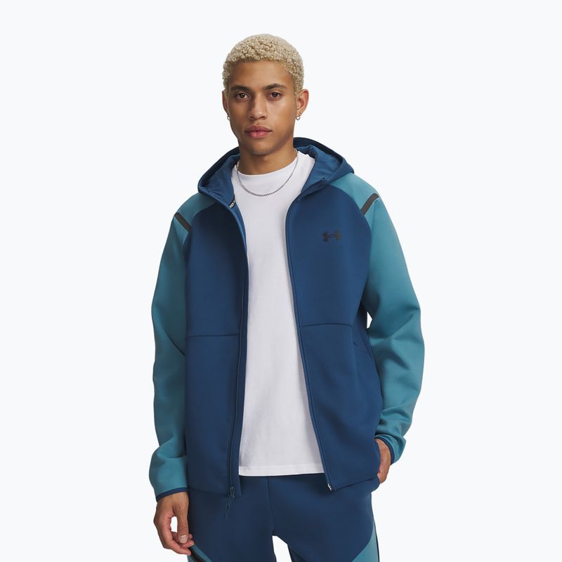 Pánská mikina Under Armour Unstoppable Fleece Full Zip HD wham blue/boundless blue/black