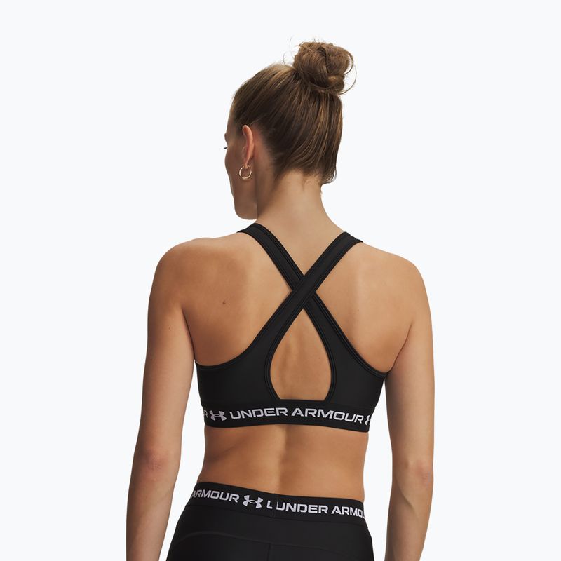 Sportovní podprsenka Under Armour Crossback Mid ultimate black/white 2