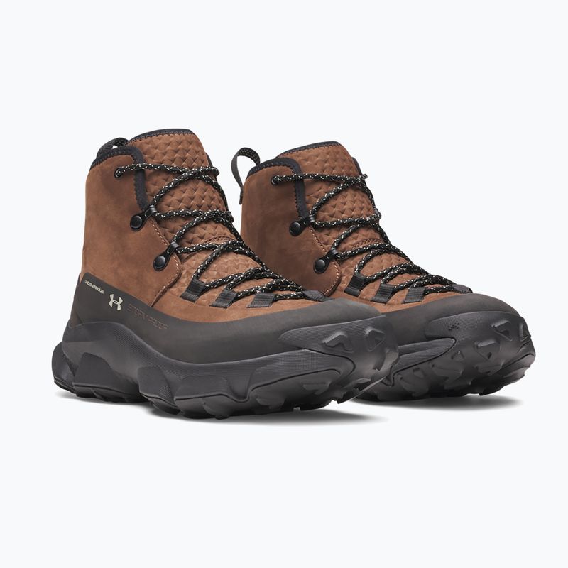 Pánské trekové boty Under Armour Charged Expanse Mid LTHR WP Incense Brown/Black/Khaki Base 9