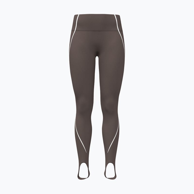 Dámské tréninkové legíny Under Armour Meridian Contour Stirrup Leggings peppercorn/white/peppercorn