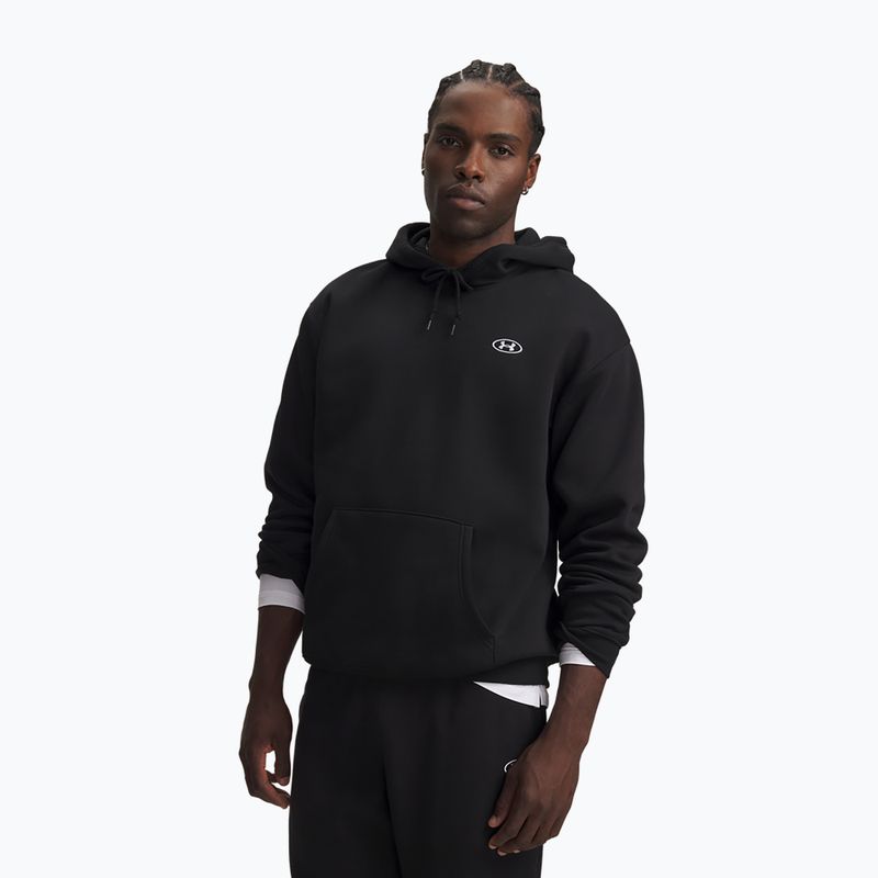 Pánská mikina Under Armour Rival Fleece Hoodie ultimate black/white