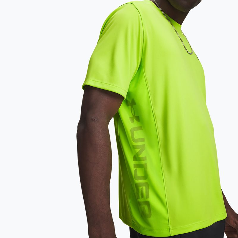 Pánské tréninkové tričko Under Armour Tech Utility SS green citrine/black 3