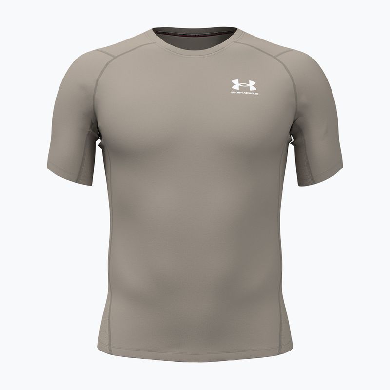 Pánské tréninkové tričko Under Armour HG Armour Comp timberwolf taupe/white 5