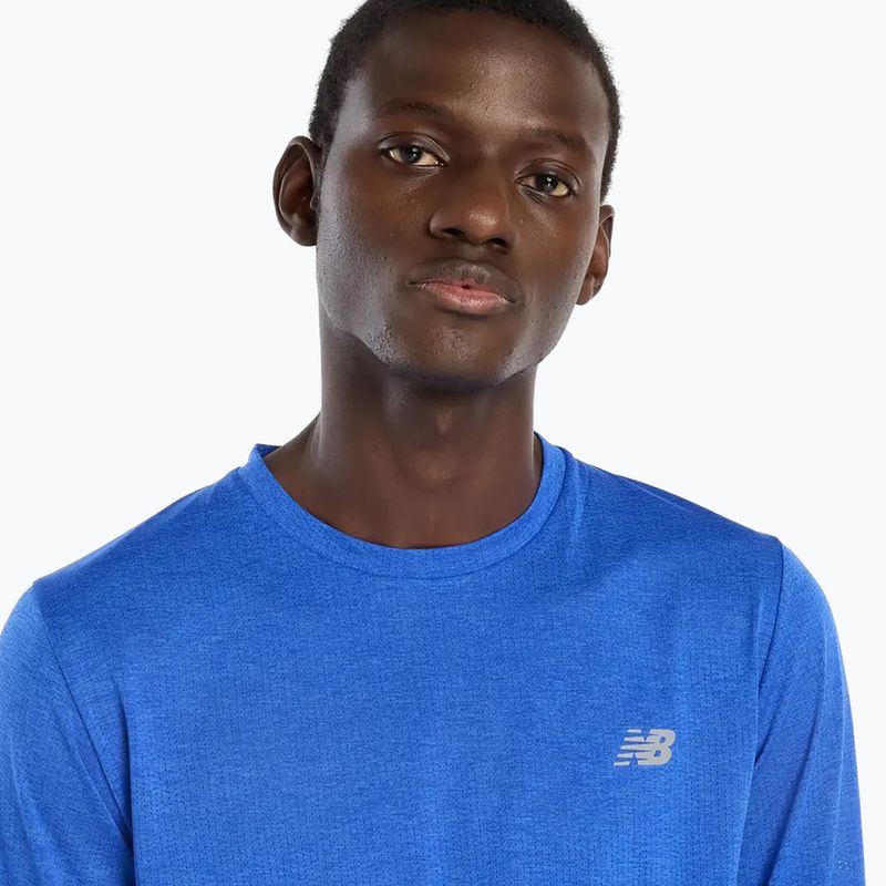 Pánské tričko Longsleeve New Balance Athletics blue gemstone 5