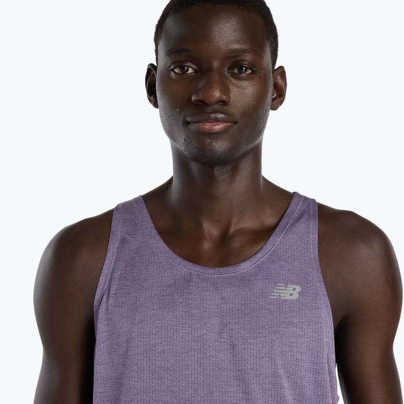 Pánské tričko New Balance Singlet Athletics candied violet heather 5