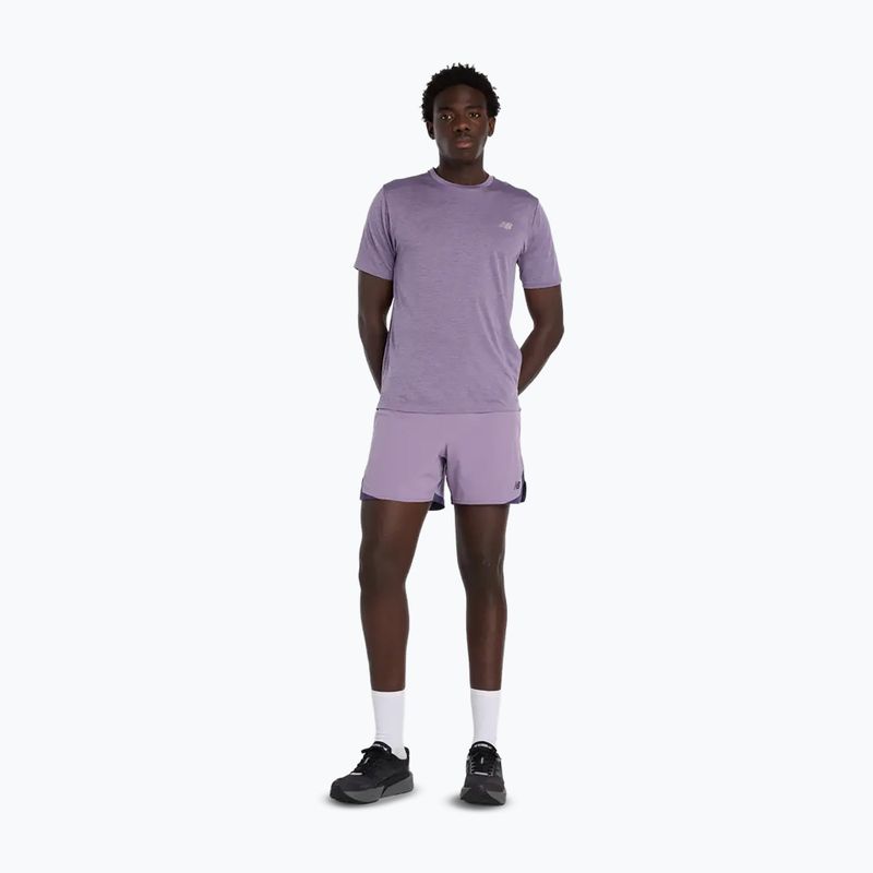 Pánské tričko New Balance Athletics Run candied violet heather 2