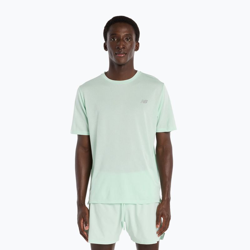 Pánské tričko New Balance Athletics Run cosmic jade heather