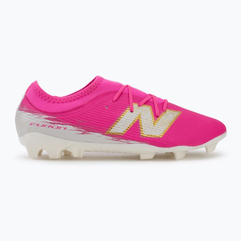 Dětské kopačky New Balance Furon Team V8 FG pink heat/sea salt/gold metallic 2