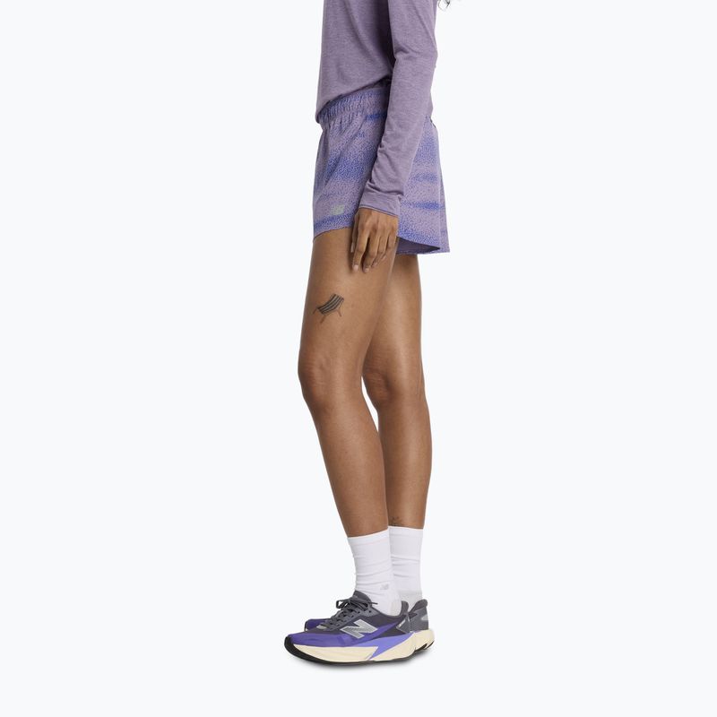 Dámské běžecké šortky New Balance RC Printed 3" candided violet 3