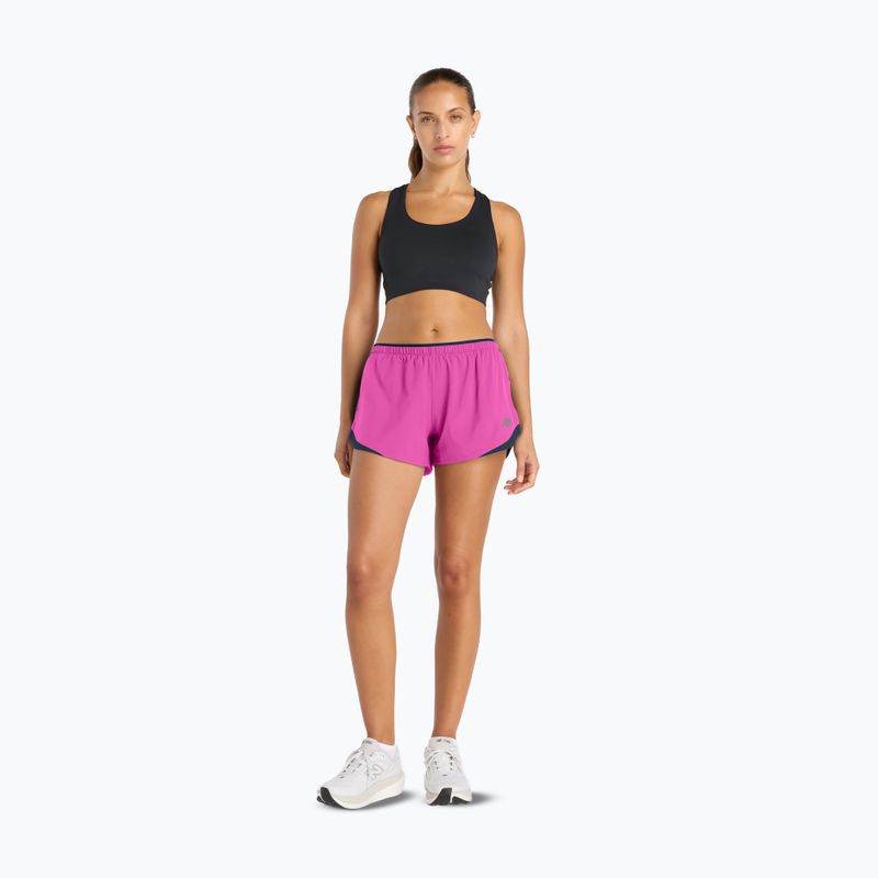 Dámské běžecké šortky New Balance Run Essentials 3" pink heat 2