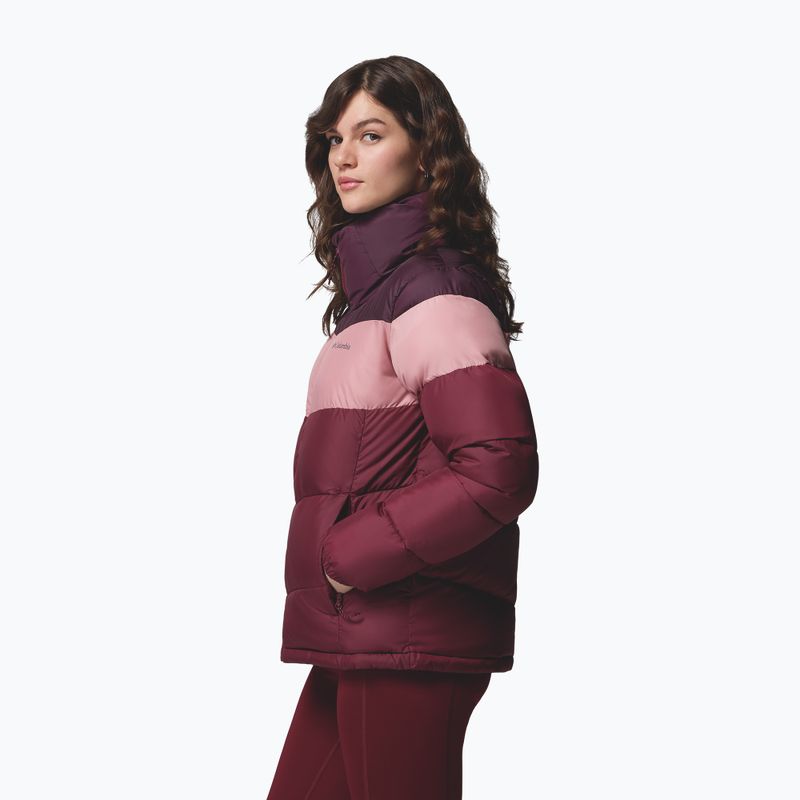 Dámská zateplená bunda Columbia Puffect II Colorblock rich wine/eraser pink/moonvista 4