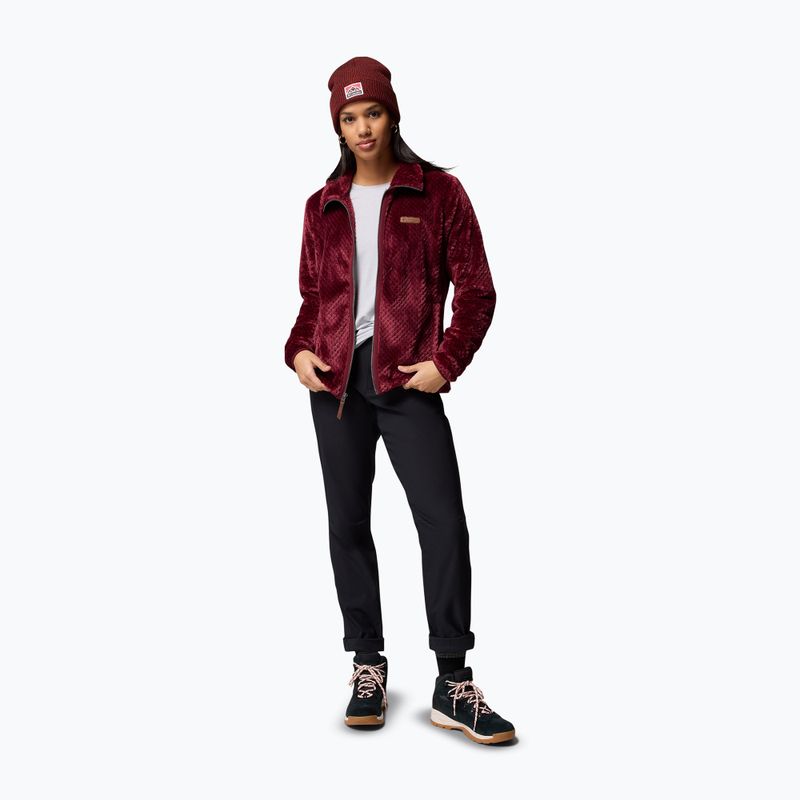 Dámská fleecová bunda Columbia Fire Side II Sherpa Full Zip rich wine 2