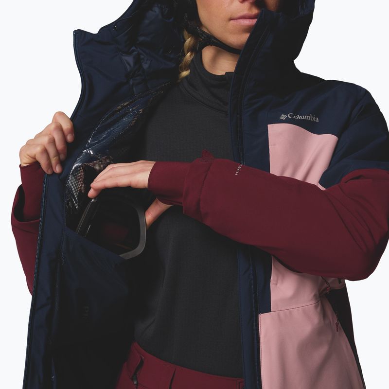 Dámská lyžařská bunda Columbia Liftline eraser pink/collegiate navy/rich wine 13