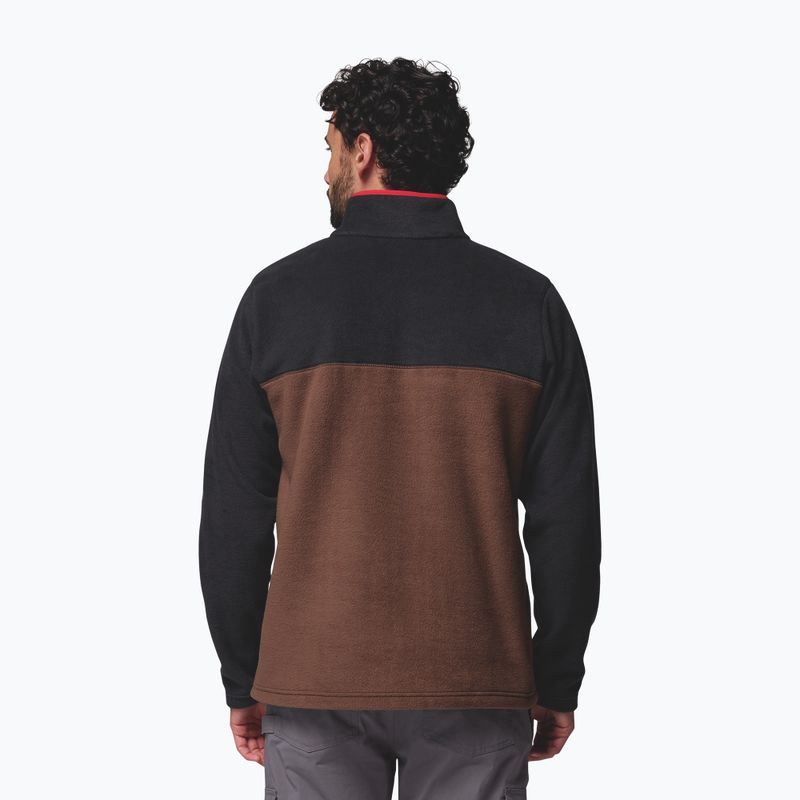 Pánská fleecová bunda Columbia Steens Mountain Half Snap II tobacco/black/mtn red 3