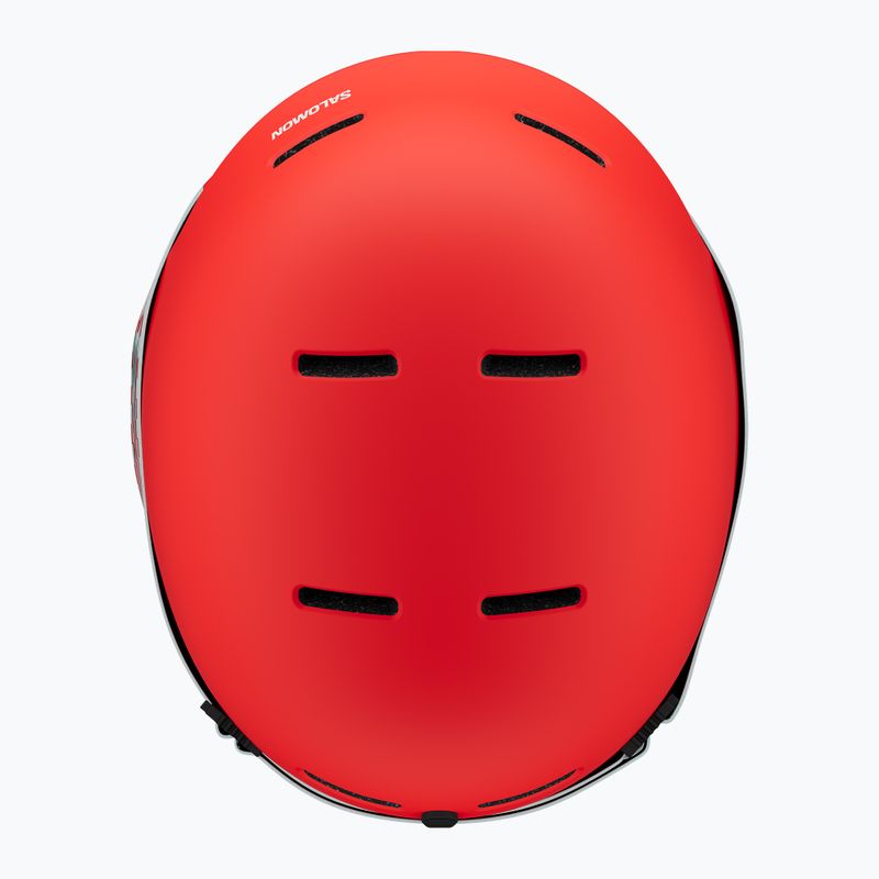 Dětská lyžařská přilba Salomon Player Combo + Gogle XV Jr cherry tomato/red silver mirror 5