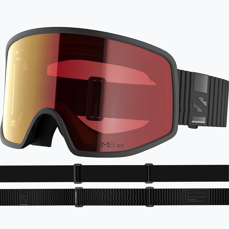 Lyžařské brýle Salomon Sentry Pro OTG Sigma Photo S1-S3 black/sigma photo poppy red 2
