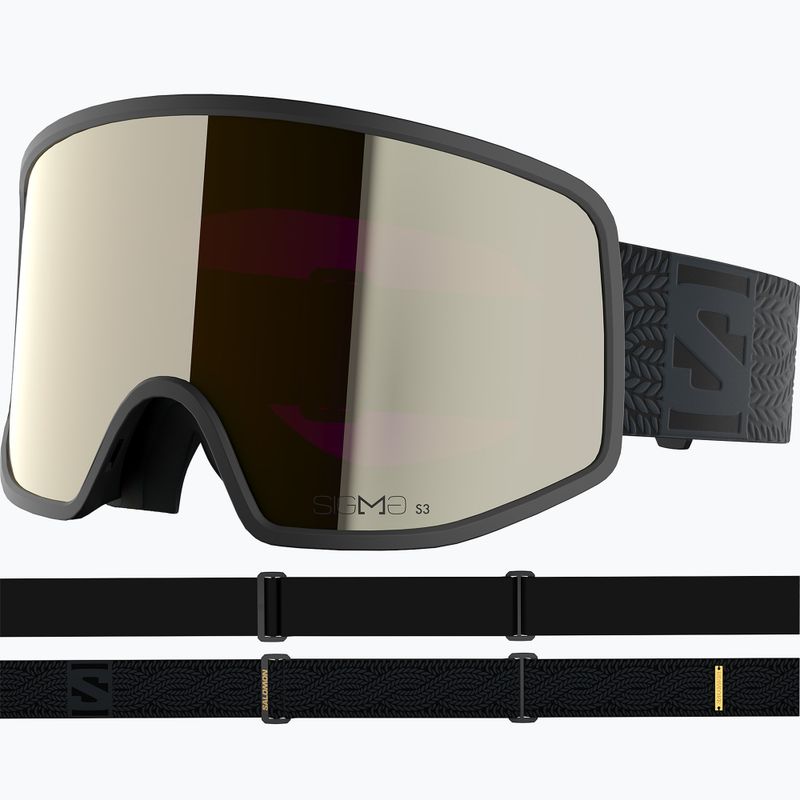 Lyžařské brýle Salomon Sentry Pro OTG Sigma S3 black/sigma black gold 2