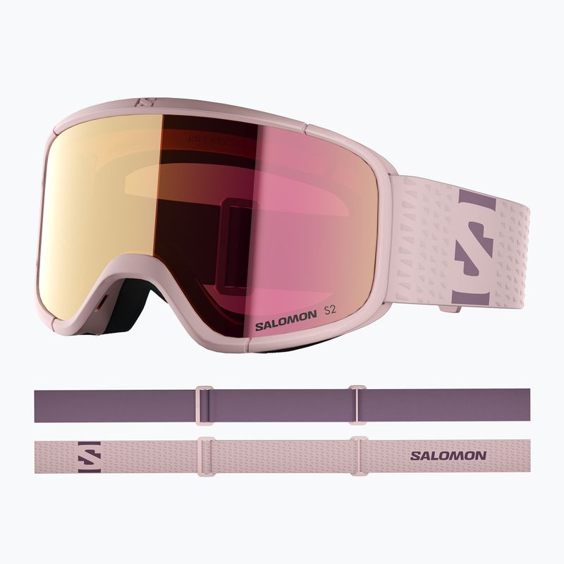 Lyžařské brýle Salomon Aksium 2.0 S heavenly pink/ml ruby 9